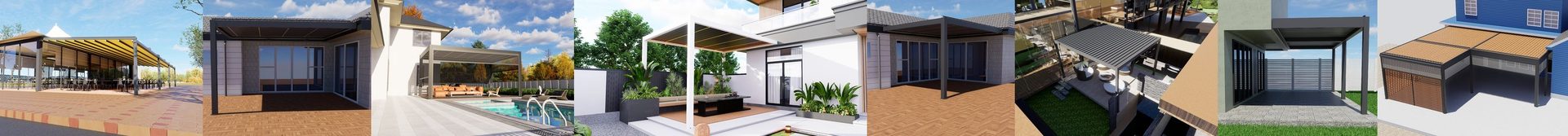 Retractable awning application scenes